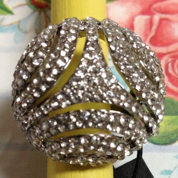 nOir Jewelry Jewelry - Noir Brand Silver Dome Ring With Multiple Stones